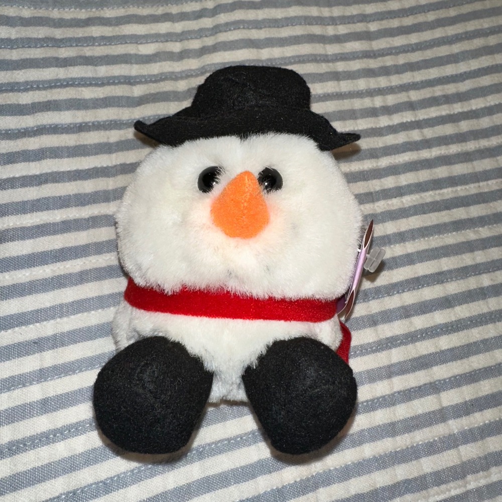 Swibco Puffkins Flurry Snowman Plush 1997 Limited Edition Vintage Style 6669 5"